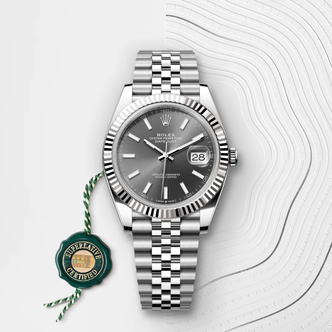 Rolex datejust silver black