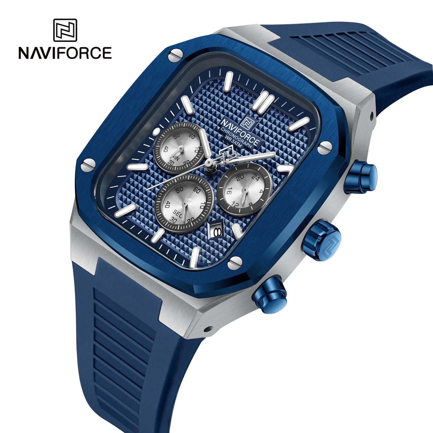Naviforce bleue silver