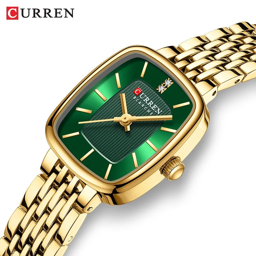 Curren gold fond vert femme